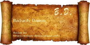Baluch Damos névjegykártya